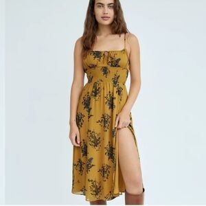 Wilfred Golden Floral Midi Dress